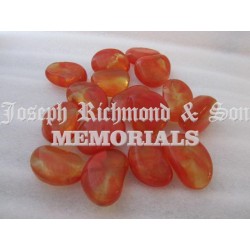 Orange Round Glass Beads