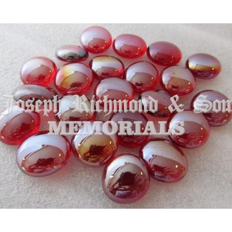 Red Round Glass Beads