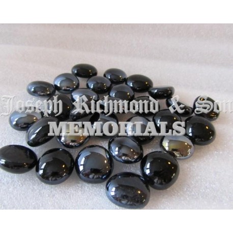 Black Round Glass Beads