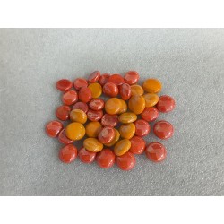 Orange Porcelain Round Beads