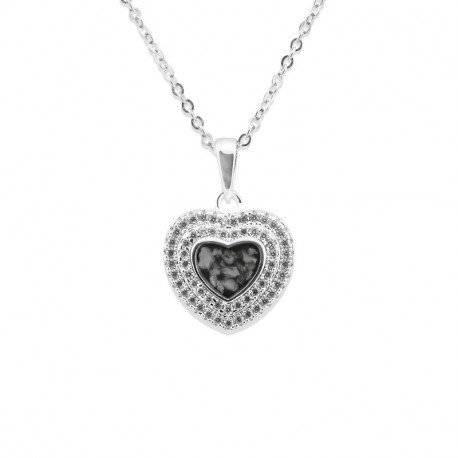 EverWith Ladies Cherish Memorial Ashes Pendant with Fine Crystals