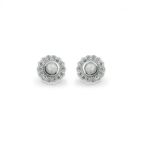 EverWith Ladies Petals Memorial Ashes Earrings with Fine Crystals