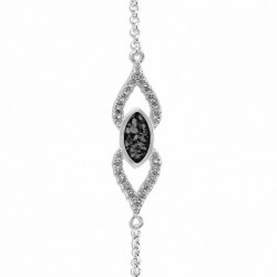 EverWith Ladies Respect Memorial Ashes Bracelet with Fine Crystals