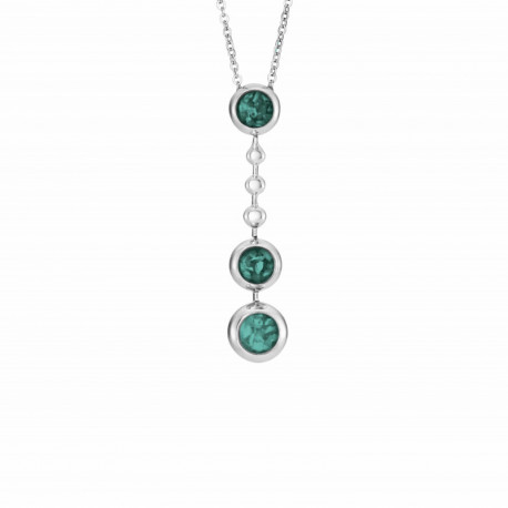 EverWith Ladies Rondure Triple Ball Drop Memorial Ashes Necklace